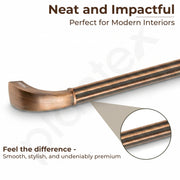 Plantex Cabinet Handle/128mm Handle for Wardrobe/Kitchen Handle/Pull-Push Handle for Home/Office - Pack of 2 (Brass Antique Copper)