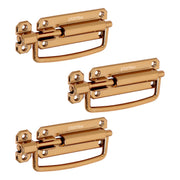 Plantex Door Stopper/5 Inch Baby Latch Kadi/Door Latch for Bathroom/Door Lock for Home/Office Doors - Pack of 3 (Rose Gold)
