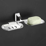 Plantex Dual Soap Holder for Bathroom/Pure Brass Double Soap Dish/soap Stand/Soap Bar/Soap Case/Bathroom Accessories - Pack of 1 (APS-DL-04, Chrome)