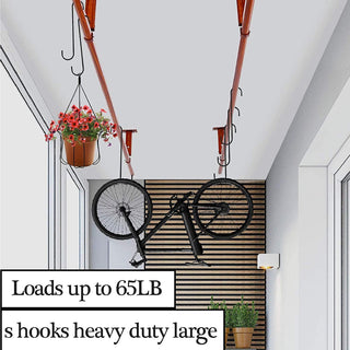 Plantex Heavy Duty 10 inch Multipurpose S Hook/Extention Hook for Hanging Plant/Tree Branch/Bird Feeder/Pots and Pans Closet Garden Pergola Indoor/Outdoor – (Pack of 15)