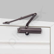 Plantex Aluminium Hydraulic Door Closer for Wooden Doors - Automatic Soft Close for Hotel/Home/Office - ISO 9001 Certified (MI-200, Capacity 55 kg, Brown)