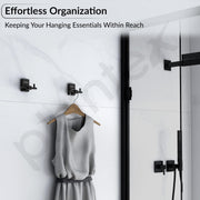 Plantex 304 Grade Stainless Steel Robe Hook/Wall Hooks for Hanging Clothes/Robe Hooks for Bathroom/Bathroom Accessories/Robe Hook Black - Darcy
