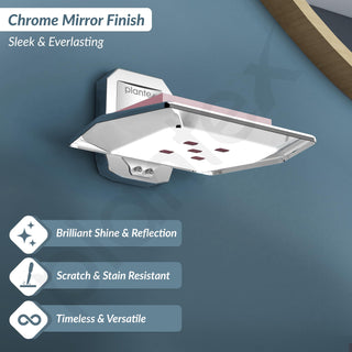 Plantex 304 Grade Stainless Steel Soap Dish/Kitchen and Bathroom Soap Holder/Soap Dish/Soap Stand/Soap Case Bathroom Accessories - Cute (Chrome)