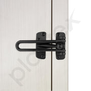 Plantex Heavy Duty Swing Bar Lock/Door Safety Guard with High Security Auxiliary Lock for Home/Office/Hotel - Pack of 3 (SH-42, Z-Black Finish)