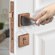 Plantex Heavy Duty Door Lock/Main Door Mortise Lock Handle/Handle Set for Home/Office - Door Accessories- (APS-PT-009- Rose Gold - Satin)