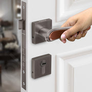 Plantex Main Door Lock/Mortise Lock for Doors - Robust Door Lock Handle for Home with Brass Lock Body & Cylinder (PT-014, Satin Black & Rose Gold)
