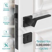 Plantex Main Door Lock/Mortise Lock for Door with 3 Years of Warranty - Robust Door Lock for Home with Brass Lock Body & Cylinder(7120 - Z-Black)