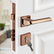 Plantex Heavy Duty Main Door Lock - Mortise Lock for Door/Door Lock for Bedroom/Home/Office/Hotel (7113 - PVD Choco & Satin Black)