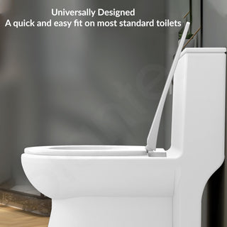 Plantex Polypropylene Western Toilet Seat/Toilet Seat For Bathroom/Commode Seat Cover/Western Toilet/Seat Cover for EWC - Oval Shape (Glossy White)