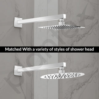 Plantex 18-Inch Shower Arm for Overhead Shower/Stainless Steel Shower Pipe/Wall Mount Bathroom Fitting with ½-Inch Thread - Pack of 1 (Chrome)