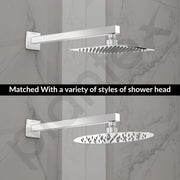 Plantex 18-Inch Shower Arm for Overhead Shower/Stainless Steel Shower Pipe/Wall Mount Bathroom Fitting with ½-Inch Thread - Pack of 1 (Chrome)