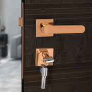 Plantex Polished Brass Heavy Duty Door Lock - Main Door Lock Set with 3 Keys/Mortise Door Lock Knob for Home/Office/Hotel (7110 - Pvd Choco)