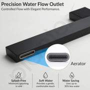 Plantex Brass Wash Basin Mixer Tap/Thermostatic Hot & Cold Basin Mixer Faucet/Deck Mount Pillar Spout for Bathroom Sink - Pack of 1 (APS-4605, Black Matt)