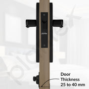 Plantex Heavy Duty Door Lock ÃƒÂ¢Ã¢â€šÂ¬Ã¢â‚¬Å“ Bathroom Door Lock/Mortise 8inch Keyless Plate Handle Set for Home/Bathroom/Store Room/Balcony/Office with Baby Latch (8125, DC-Black & Z-Black)