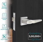 Plantex Heavy Duty Bathroom Door Lock/Mortise Keyless Door Lock for Home/Bathroom/Store Room/Balcony/Office with Baby Latch – 7064 Satin White & Chrome Finish