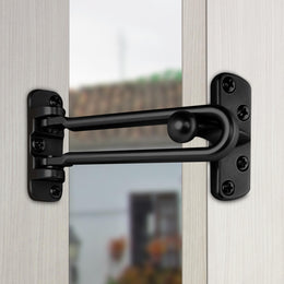 Plantex Heavy Duty Swing Bar Lock/Door Safety Guard with High Security Auxiliary Lock for Home/Office/Hotel - Pack of 1 (SH-42, Z-Black Finish)