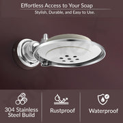 Plantex 304 Grade Stainless Steel Soap Dish/Soap Stand/Bathroom Soap Holder/Bathroom Accessories Skyllo (Chrome)
