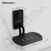 Plantex Metro Platinum Stainless Steel Bathroom Soap Holder/Wall Mounted Soap Holder/Soap Dish Stand/Bathroom Accessories - (Black)