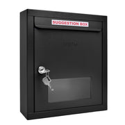 Plantex All in 1 Letter Box/Multipurpose Box- Suggestion Box/Complaint Box/Post Box/Donation Box/Letter Box for Home gate and Office with Keylocks - Table Top, Wall Mounted - GI Steel (Black)