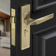Plantex Heavy-Duty Door Lock Handle Set/ 6-Lever Lock Mechanism with 3 Years of Warranty/Mortise Lock with 3 Keys, Brass Lock Body & Cylinder - (8129-Brass Antique)