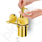 Plantex 304 Grade Stainless Steel Hand Wash Holder for Wash Basin Liquid Soap Dispenser/Bathroom Accessories - Oreo (Gold)
