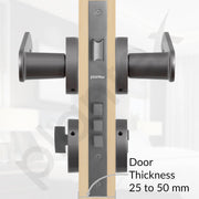 Plantex Main Door Lock/Mortise Lock for Door with 3 Years of Warranty - Robust Door Lock for Home with Brass Lock Body & Cylinder(Satin Black Finish)