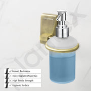 Plantex 304 Grade Stainless Steel Liquid Soap Dispenser/Shampoo Dispenser/Hand Wash Dispenser for Bathroom - Crystal (Brass Antique)