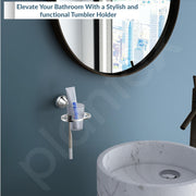 Plantex 304 Grade Stainless Steel Tumbler Holder/Tooth Brush Holder/Tumbler Stand for Bathroom Accessories -  Niko (Chrome)
