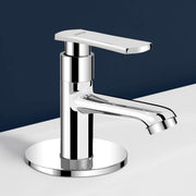 Plantex Brass Pillar Cock Water Tap/Pillar Cock for Wash Basin with Teflon Tape/Single Lever Tabletop Basin Tap - (3501, Chrome)
