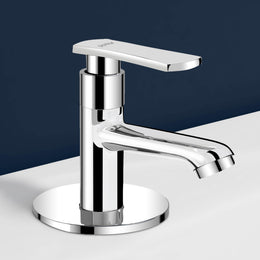 Plantex Brass Pillar Cock Water Tap/Pillar Cock for Wash Basin with Teflon Tape/Single Lever Tabletop Basin Tap - (3501, Chrome)