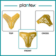 Plantex Heavy Duty Round 4 inch Spare Sofa Legs for Bed Furniture/Sofa Legs for Furniture Fitting/Table Legs/Sofa Leg Set of 2 pcs (Gold)