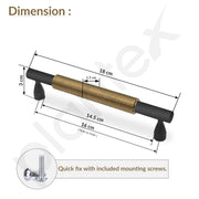 Plantex Cabinet Handle/Kitchen Cabinet Door Handle/Wardrobe/160 mm Cupboard Handle/Door Pull-Push Handle for Home/Office - Pack of 2 (Brass Antique)