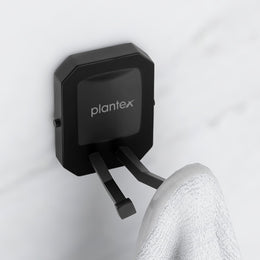 Plantex 304 Grade Stainless Steel Robe Hook for Bathroom/Cloth-Towel Hanger/Hooks for Wall/Bathroom Accessories - Cute (Black)