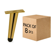 Plantex 4 Inch Sofa Legs for Bed Furniture/Sofa Legs for Table/Sofa Support Legs with Rubber Grip (Gold, 8 Pcs)
