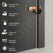Plantex Door Chain with Baby Latch/Door Chain Lock for Main Door/Latch Lock for Door/Heavy Duty Door Safety Guard Lock for Home, Hotel & Office Security â€“ Pack of 1 (DTK-294-Rose Gold)