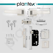 Plantex Main Door Lock/Mortise Lock for Door with 3 Years of Warranty - Robust Door Lock for Home with Brass Lock Body & Cylinder(PT-004- Satin)