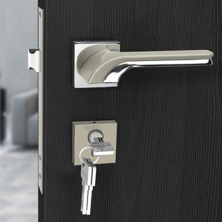 Plantex Heavy Duty Door Lock - Main Door Lock Set with 3 Keys/Mortise Door Lock for Home/Office/Hotel (7094 - Satin White & Chrome)