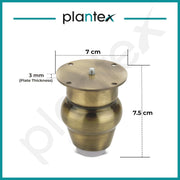 Plantex 3 Inch Sofa Legs for Bed Furniture/Sofa Legs for Table/Sofa Support Legs with Rubber Grip (Brass Antique, 6 Pcs)