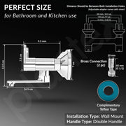 Plantex Pure Brass Orn-216 Non Telephonic Wall Mixer with Watert Saving Nozzle/Mixer Tap for Bathroom with Brass Wall Flange and Teflon Tape -7 Year Warranty (Mirror Chrome)