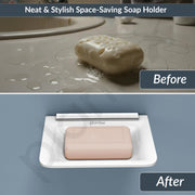 Plantex Acrylic Bathroom Soap Holder/Soap Dish/Wall Mounted Soap Holder/Bathroom Accessories - White