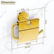 Plantex 304 Grade Stainless Steel Toilet Paper Roll Holder for Bathroom/Toilet Paper Holder/Tissue Paper Roll Holder for Bathroom Accessories - Oreo (Gold)
