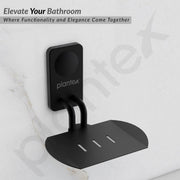Plantex Metro Platinum Stainless Steel Bathroom Soap Holder/Wall Mounted Soap Holder/Soap Dish Stand/Bathroom Accessories - (Black)