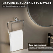 Plantex Towel Ring for Bathroom/Pure Brass Towel Holder/Towel Stand/Hanger/Bathroom Accessories - Pack of 1 (APS-ASC-05, Chrome)