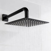 Plantex Stainless Steel Overhead Shower 8 x 8 inch with Water-Saving Technology/High pressure Rain Shower Head without Arm/Bathroom Shower -(Ultra Slim-PVD Black)