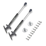 Plantex 10 Inch Soft Close Hydraulic Gas Spring Stay Strut Pneumatic Lift Support/Cabinet Hinges Support/Capacity 20 KGS (200 N) - Pair of 1 (2 Pcs) (Silver)