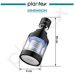 Plantex Stainless Steel Tap Extension for Kitchen Sink/360° Swivel Kitchen Sink Faucet Extender/Upto 80% Water Saving/3 Anti-Splash Modes/Fits F22 and M24 mm tap (XL-3001/Black)