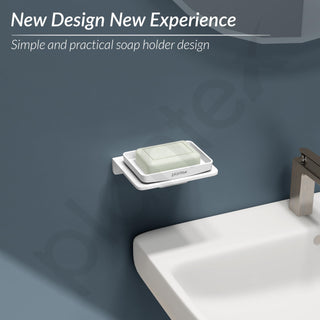 Plantex 5mm Acrylic Soap Dish for Bathroom/Wall Mounted Soap Holder/Soap Stand/Bathroom Accessories - (White)