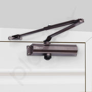 Plantex Aluminium Hydraulic Door Closer for Wooden Doors - Automatic Soft Close for Hotel/Home/Office - ISO 9001 Certified (MI-100, Capacity - 75 Kg, Brown)
