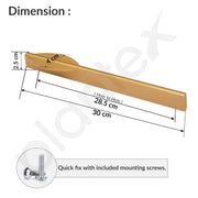 Plantex Cabinet Handle/288mm Handle for Cabinet/Door & Home Decore/Door Pull-Push Handle for Home/Office - Pack of 1 (Gold)
