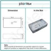 Plantex Ceramic Table Top Wash basin For Bathroom/Hand Wash Sink/Rectangle Countertop Washbasin For Home/Office/Hotel - (Marble White)